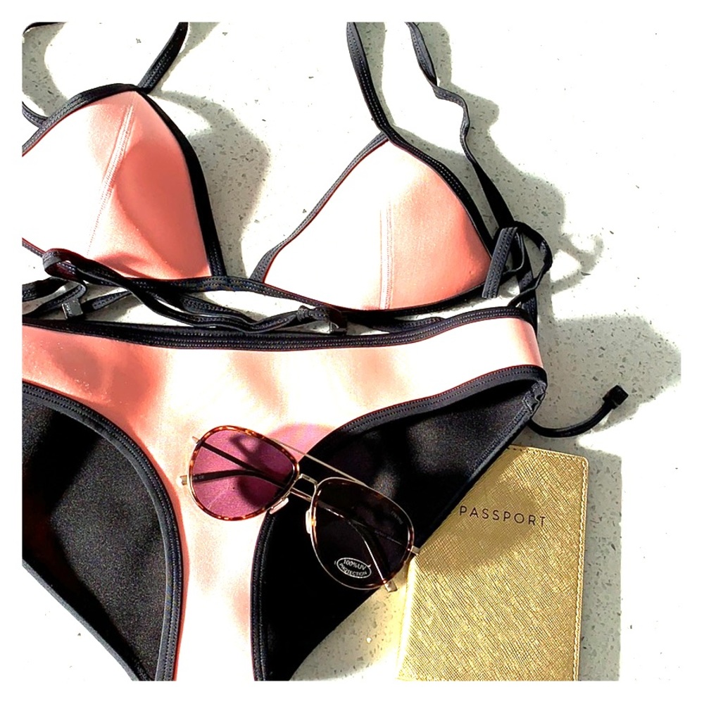 Retro Triangl bikini  (pink)